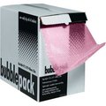 The Packaging Wholesalers Perforated Anti Static Bubble Roll W/Dispenser, 12"W x 65'L x 1/2" Thick, Pink CBD1212AS